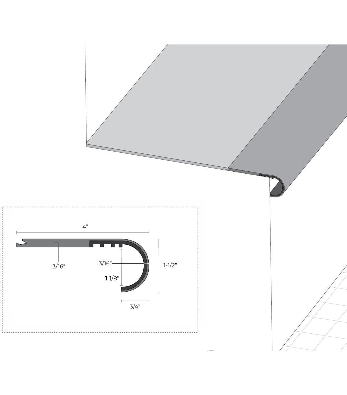 Base Molded Round Nosing