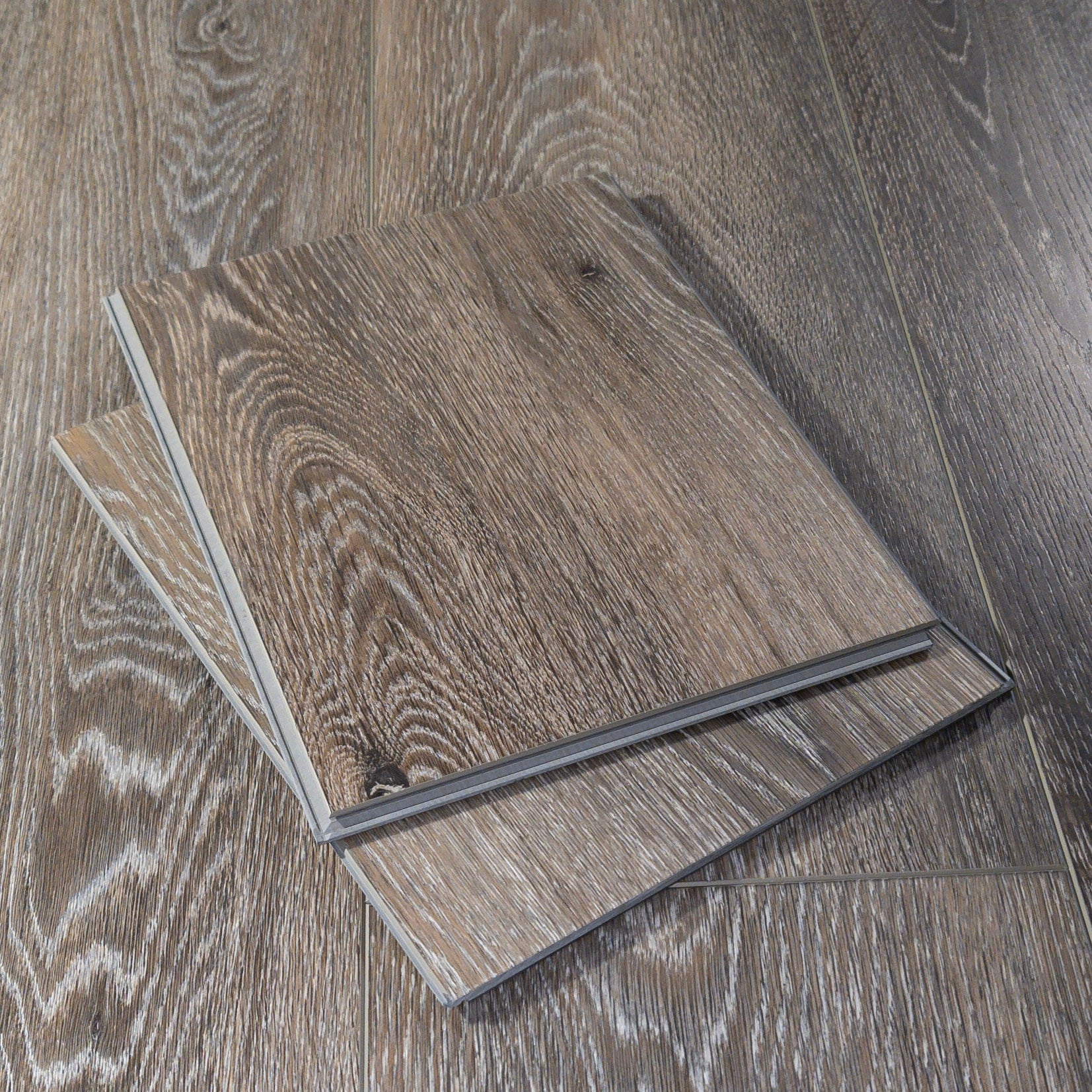 Rustic Wire-Brushed Luxury Vinyl Plank Flooring | Dimalo | Flooret ...